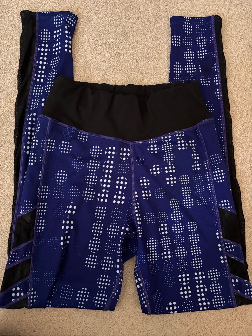 POP Fit Black and Navy High-Waist Athletic Leggings